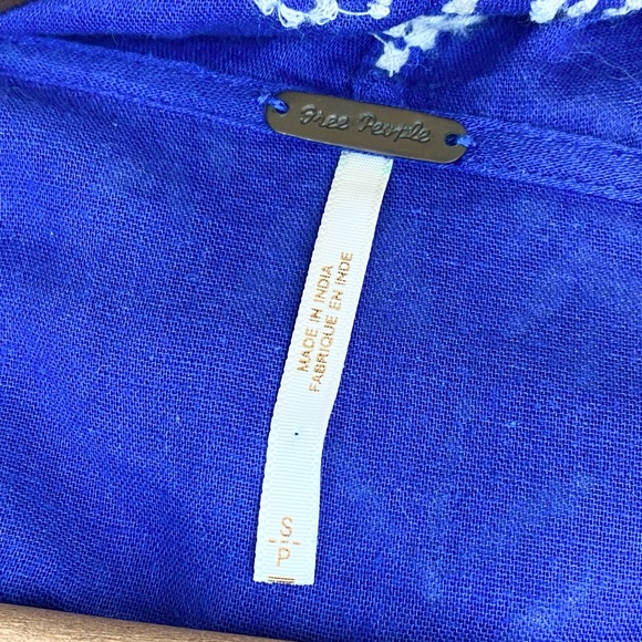 Free People Blue Embroidered Tunic - Picture 9 of 14